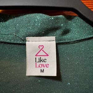 Like Love Green cardigan